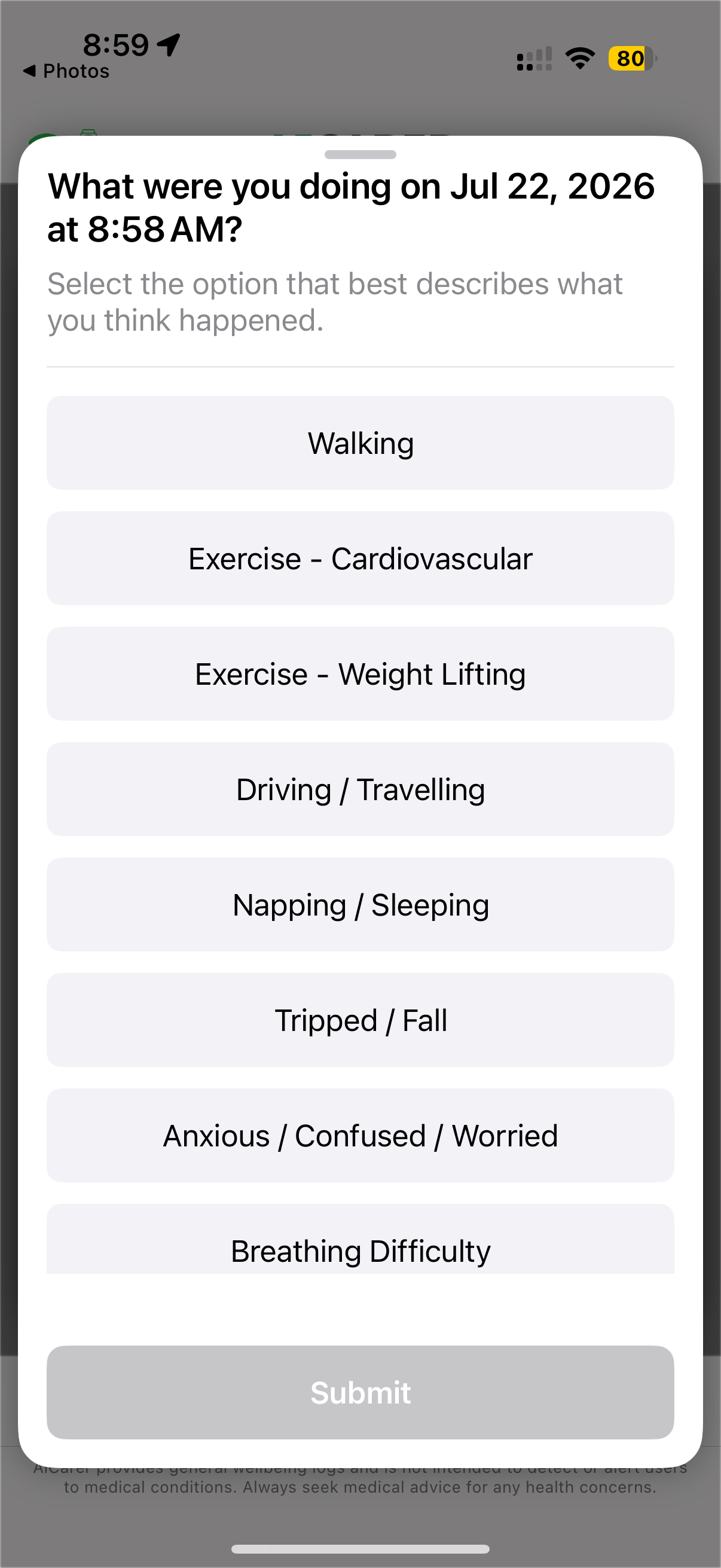 Follow-up question, first set of options