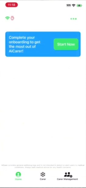 iPhone start now screen