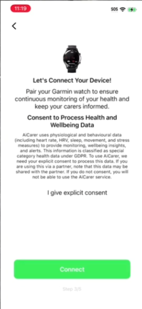 Watch consent screen